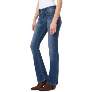 WallFlower Luscious Curvy Bootcut Jeans for Women, Mid-Rise Insta Stretch Denim, Size-Inclusive Juniors Jeans 0 Long