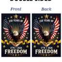 6 x USA 250th Anniversary Garden Flag | 12 x 18 Inch Double-Sided Outdoor American Flag | 1776-2026 Commemorative 250 Year Banner Patriotic Yard Sign for 4th of July Decorations (G)
