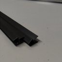 2PCS Shower Door Bottom Seal Strip, Black PVC, 36" Length, Fits 10mm Thick Glass, Prevents Leaks & Water Damage, Easy Installation, No Adhesive Required (Black, 36in for 3/8"(10mm) Door)