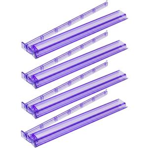 Mahjong All-in-One Tile Rack & Pusher, Purple Acrylic Mahjong Rack and Pusher Combo, Modern American Mahjong Tile Racks, Set of 4, 17.72 inches