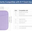 Dadanism 8-9 Inch Tablet Sleeve Bag Carrying Case for iPad mini 7th/6th 8.3", iPad mini 7.9", Galaxy Tab A7 Lite/A9 8.7", Remarkable Paper Pro Move 7.3" 2025, Tab M8 8", Tab M9 9", Grey Purple