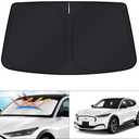 KUST Windshield Sun Shade for Ford Mustang Mach-E 2021 2022 2023 2024 2025 2026 Mache Window Sunshade Sun Visor Protector Foldable Blocks UV Rays Keep Car Cooler