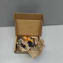 1" M6x15 Stem Casters Bolt Threaded Wheels,TPR Mute Rubber Swivel Single Caster Screws in Wheel Small with 2 Brake Locks-Orange