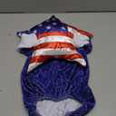 4th of July Proch Goose Outfit Patriotic Stars Pillow Design with Top Hat for 23" Lawn Cement Goose Independence Day Garden Patio Yard Outdoor Decorations