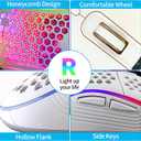 Techsea Honeycomb Wired Gaming Mouse with RGB On/Off Switch, 7200 Adjustable DPI, Ergonomic Lightweight Design & High Precision Sensor for PC/Mac Gamers (White)