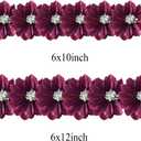 12pcs 10in 12in Paper Flowers Tissue Flowers Pom Paper Pom Poms Hanging Paper Flowers Wall Backdrop Wedding Party Flower Decorations DIY Art Craft Blooms for Birthday Baby shower Nursery decor burgundy