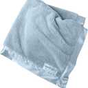 GooseWaddle Luxury Silky Smooth, Satin Trimmed Baby Blanket, 100% Polyester Machine Washable Blankie, Soothing Nursery or Crib Bedding for Boy (29x35 Inches) Blue