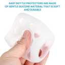 8 Pcs Milk Bottle Sleeves Pigeon Supplies Silicone Bottle Cover Feeding Glass Covers Glass Sleeves Nursery Feeding Baby White Anti-Fall