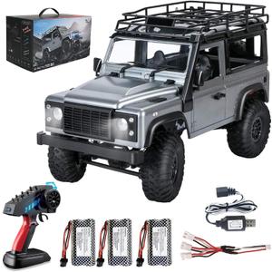 MN 99s RC Jeep, 1/12 2.4GHz RC Crawler RC Jeep Rock Crawler 4x4 RTR Crawler RC Truck with 3pcs 1200Mah Battery for Adults Kids 4WD Hobby RC Crawler RC Drift Car Gifts