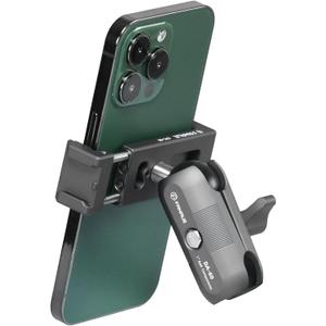 FANAUE Aluminum Bike Phone Holder with 1" Ball for Smartphones with a Width of 2.3" to 3.7", Compatible with RAM Mounts B Size Double Socket Arm & Motorcycle Phone Mount [150mph Wind Anti-Shake]