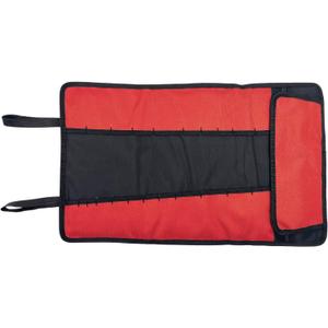 36 Pockets Tool Roll Organizer Tool Roll Up Pouch, Roll Storage Bag Pouch for Electrician (Red)