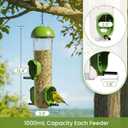 LONA Bird Feeders for Outdoors, Tube Feeder Weatherproof with Multiple Hanging Methods, Wild Bird Feeding Silo for Outside, 3 Port