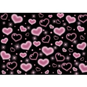 Alltten 7x5FT Pink and Black Hearts Backdrop 2000s Backdrop Valentines Backdrops for Photoshoot Brithday Wedding 90s Old School Party Decoration for Girls F239
