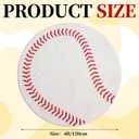 Dunzy 4ft/48inch Baseball Rug for Boys Room Sports Themed Room Decor for Kids Round Soft Washable Rugs with Non Slip Backing Baseball Themed Round Area Blanket for Bedroom Living Rooms Playroom Decor