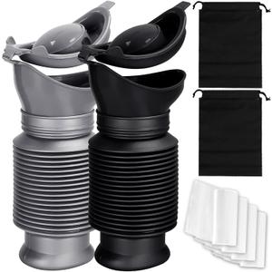 Portable Urinal for Men,Pee Bottles for Men,Adjustable Emergency Car Pee Bottle with Disposable Bag,750ml,Travel Urinals for Men and Women,Urine Bottle for Camping,Road Trips and Traffic Jams