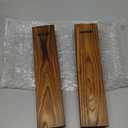 2 Pack Wooden Wall Planters with Fake Eucalyptus Stems, Modern Farmhouse Wood Vases Plants Wall Decor for Living Room, Bedroom, Bathroom (Dark Brown)