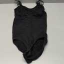 BRABIC Womens' Seamless Sleeveless V-Neck Bodysuit Shapewear Tummy Control (Medium-Large, Black Brief)