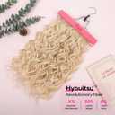 REECHO Curly Hair Extensions, 4PCS 16 inch Clip in Hair Extensions Lace Weft Short Curly Hair Extensions Clip Ins Invisible Natural Hairpieces for Women, Light Blonde