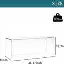 39 Inch Long Clear Acrylic Bench, Modern Contemporary Rectangle Seating for Living Room, Entryway, Family Room, Hallway and Foyer, Decorative Window Bench