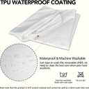 Waterproof Dog Bed Liner, Washable Replacement Cover Reusable Pet Pee Water Resistant Proof with Zipper, Liner Only 54x44 inch