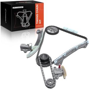A-Premium 10-PC Engine Timing Chain Kit W/Tensioner & Guide & Sprocket Compatible with Nissan Cube 2009-2012 L4 1.8L, Sentra 2007-2012 L4 2.0L, Versa 2007-2012 L4 1.8L - DOHC Engine Only