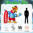 Leyndo 6.56ft Inflatable Parrot Decorations Tiki Inflatable Flying Parrot with LED Lights Aloha Jungle Animals Luau Hawaiian Tropical Party Decorations for Indoor Outdoor Birthday Beach