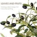 Artificial Olive Tree 5ft Tall Olive Trees Artificial Indoor Faux Olive Tree Indoor with Olive Branches and Black Fruits Artificial Tree for Home Office Decor and Housewarming Gift