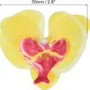 PATIKIL 2.8" Artificial Orchid Flower Heads, 20 Pack Silk Phalaenopsis Fake Butterfly Orchid Heads for Wedding Floral Bouquet Decor DIY Craft Making, Yellow
