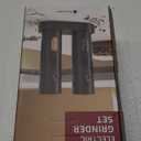 CIRCLE JOY Electric Rechargeable Salt and Pepper Grinder Set Top-Refill Automatic Pepper Mill Grinder with Charging Base, Adjustable Coarseness, Easy Filling Larger Capacity with Led for Home Kitchen