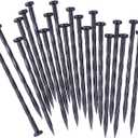 50PCS Landscape Anchoring Spikes, 8 Inch Spiral Plastic Landscape Spikes for Garden Lawn Yard, Paver, Weed Barrier, Artificial Turf