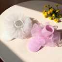 SAOROPEB Toddler Ruffle Socks, 3 Styles5 Size, Frilly Dress Socks for Girls Princess Lace Ruffles Socks Set (6-8 Years, White-pink)