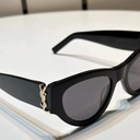 Cat Eye Sunglasses for Women, Black Frame with Gold Accent, Retro Style Novelty Eyewear