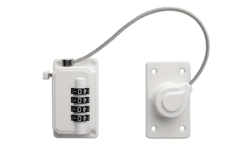 Child Safety Cabinet Locks, Fridge Lock with Combination, Closet Locks,Cabinet Lock(White, 2Pcs)