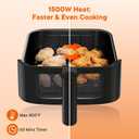 OLIXIS 4QT Air Fryer with Visible Window, 1500W Digital Touchscreen Air Fryer with 8 Presets, Auto Shut Off & Nonstick Dishwasher Safe Basket, 60-Min Timer, Max 400F, Black