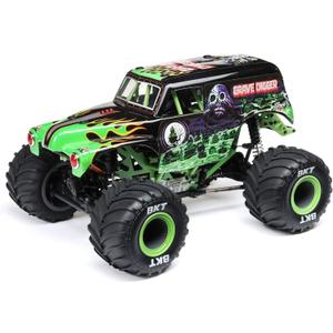 Losi 1/18 Mini LMT Grave Digger 2S 4X4 RTR Brushed Monster Truck Battery & Charger Included Green LOS01026T1