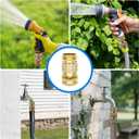 Garden Hose Quick Connector 3/4 Inch GHT, Solid Brass No-Leak Kit (4 Sets: 4 Male + 4 Female) - Quick Connect Fittings for Water Hose