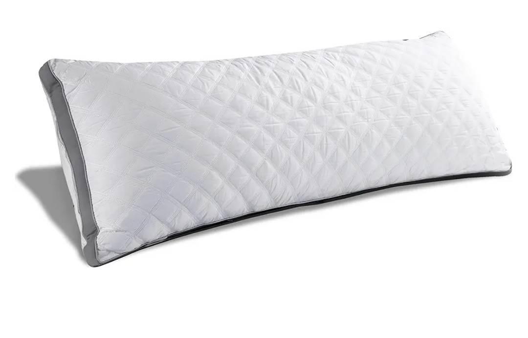 Oubonun Premium Adjustable Loft Quilted Body Pillows - Firm and Fluffy - Quality Plush - Down Alternative - Head Support Pillow - 34"x17", Pack of 2