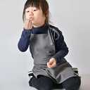 2 x Luchuan Cotton Aprons for Kids, Childrens Aprons with Adjustable Shoulder Strap for Painting Crafting Kitchen (M:26.4inch(L)*22.8inch(W))