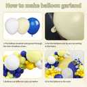 Blue Yellow Balloon Arch Kit - Yellow Blue Balloon Garland With White Latex Balloons for Birthday, Baby Shower, Wedding, Anniversary Party