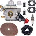 C1M-S207A FS56 Carburetor Kit for Stihl FS56 FS56R FS70 FS70R FS70RC KM56 KM56RC Trimmer Weed Eater Carb replace OEM 4144-120-0603 4144-120-0600