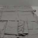 100% French Linen Euro Shams with Ruffles - Set of 2 - Washed Solid Color Natural Flax Soft Breathable Pillow Covers - Grey, 26'' x 26''