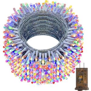 KNONEW 403ft 1000 LED String Lights Outdoor Christmas Lights 8 Modes & Timer Fairy Light Plug in Waterproof LED String Lights for Xmas Yard Tree Wedding Party Holiday Decorations (Multicolor)
