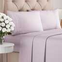 Queen Size 4 Piece Sheet Set - Comfy Breathable & Cooling Bed Sheets Set - Hotel Luxury Bedding for Women, Men, Kids & Teens - Deep Pockets, Easy-Fit, Soft and Wrinkle Free - Oeko-Tex - Light Lavender (36 - Light Lavender)