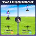 Rocket Launcher for Kids, 200 ft Self Launching Motorized Rocket Toy with LED and Safety Parachute Land, Outdoor Toys Cool Birthday for Boys Ages 8-12 (Orange), Medium-sized rocket