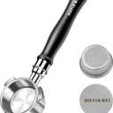 51mm Bottomless Portafilter 3 Ears Compatible with Delonghi Dedica EC680/EC685/EC885 and SMEG, EUPA Espresso Machines, Espresso Naked Bottomless Portafilter with Puck Screen and 18g Filter Basket (Black)