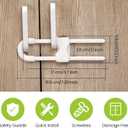 Jetec 10 Pieces Cabinet Locks for Babies, U-Shaped Proofing Drawers Safety Child Locks Adjustable, Easy to Use Childproof Latch for Knob Handle on Kitchen Door Storage Cupboard Closet (White)