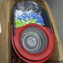 Simpli-Magic 79349 Spin Mop Cleaning System with 3 Microfiber Mop Heads, Red/GRAY,Red/Black