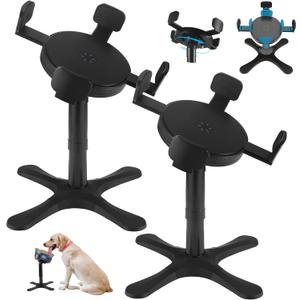 Elevated Dog Bowls Stand, Raised Dog Bowl with 3 Heights & Tilted Feeding Design, Fits 1424.5cm Bowls, Bowl Stand for Large Breed, Medium & Small Dogs, Cats(2 Pack)