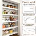 Wire Shelf Covers, Wire Rack Covers for Pantry 28"Wx12"D Wooden 5pcs White