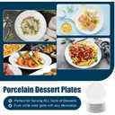 IJRPLM 6 Inch White Porcelain Dinnerware - 18 pcs Dessert/Salad Plates Set, Safe for Microwave & Dishwasher